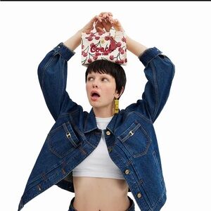 🍒 Coach Cargo Tote Bag 20 with Cherry Print - Chalk Multi Gift Wrap 🎁